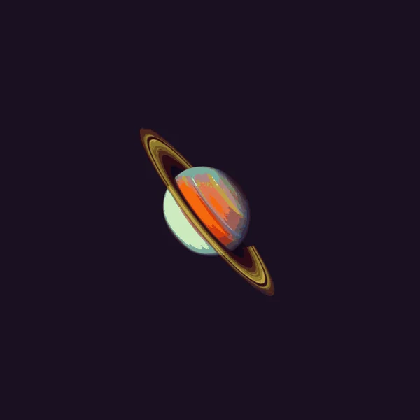 Planeta vectorială realistă Saturn ilustratio — Vector de stoc