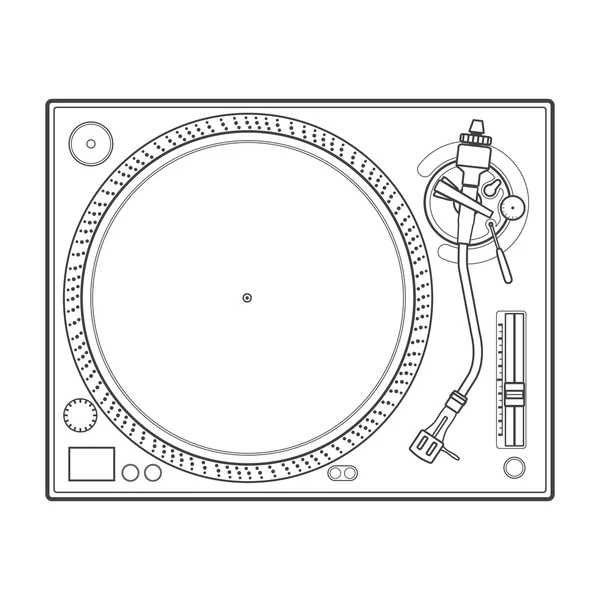 Gramofon winylowy konspektu — Wektor stockowy