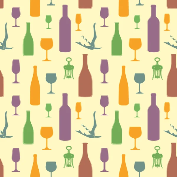 Modèle abstrait de vin sans couture — Image vectorielle