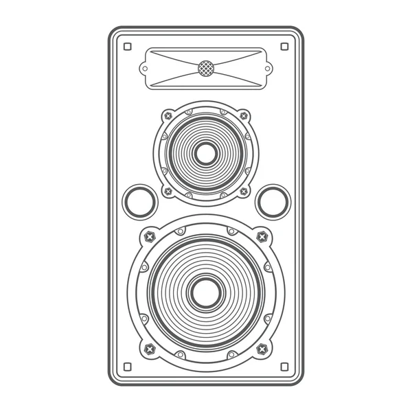 Vector concert outline speaker — Stock Vector