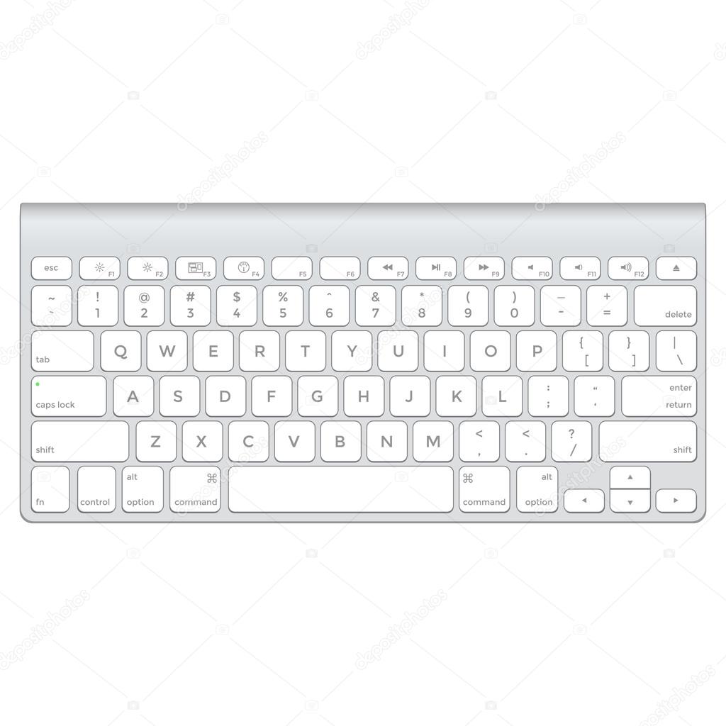 Short aluminum computer keyboard