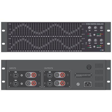 Stereo profesyonel ekolayzır aygıt