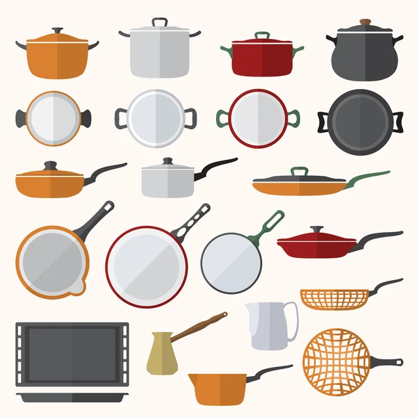 Set de vaisselle plat divers — Image vectorielle