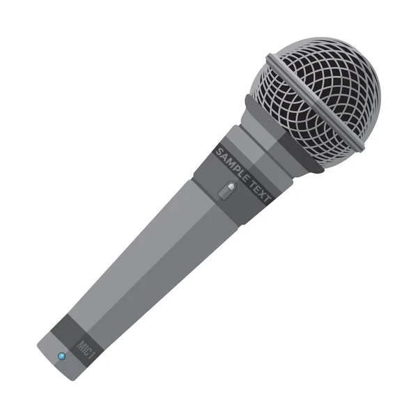 Flat stage microphone — Stock Vector