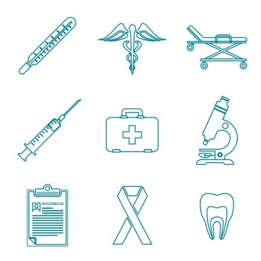 Anahat tıbbi Icons set