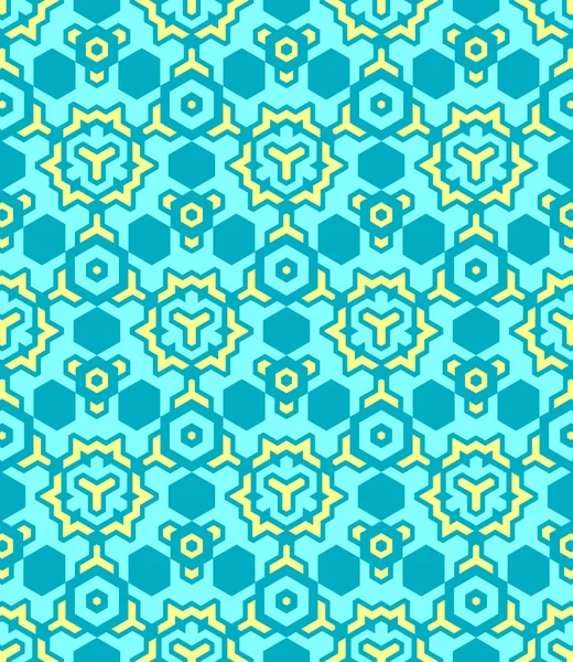 Abstraktní geometrická žlutá modrá bezešvé plácat — Stockový vektor