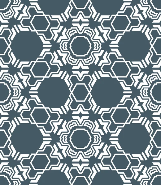 Geométrico abstracto monocromo mosaico inconsútil patter — Vector de stock