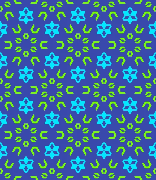 Geometrická abstraktní barevné mozaika zelená modrá bezešvé plácat — Stockový vektor