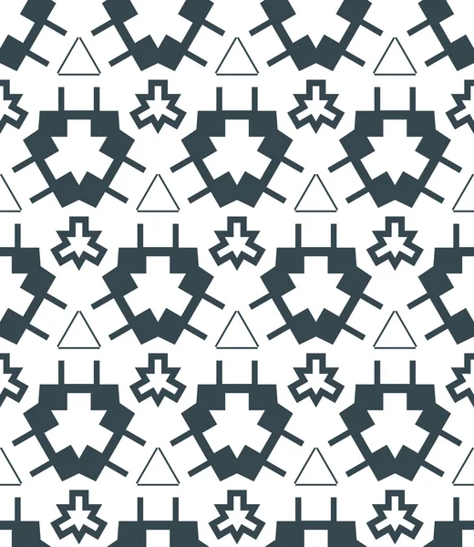 Oscuro monocromo color angular abstracto geométrico inconsútil patter — Vector de stock