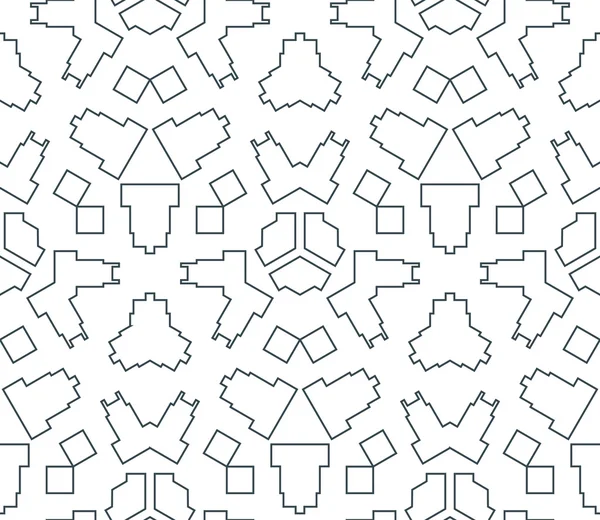 Donkere monochroom kleur hoekige schetsen abstracte geometrische gelast — Stockvector