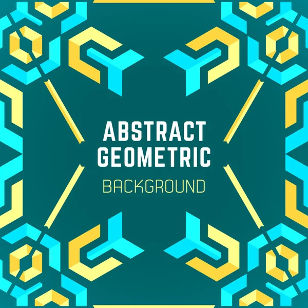 Blau gelb grün abstrakt geometrische Muster Hintergrund — Stockvektor