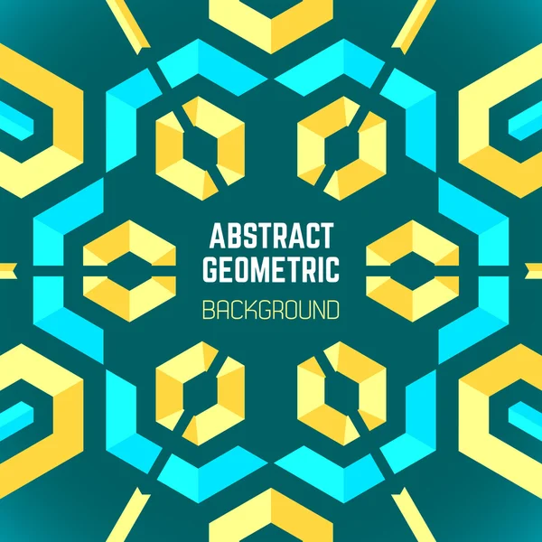 Blau gelb grün abstrakt geometrischer Hintergrund — Stockvektor