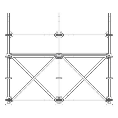 karanlık kontur iskele illustratio