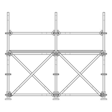 dark contour scaffolding illustratio clipart