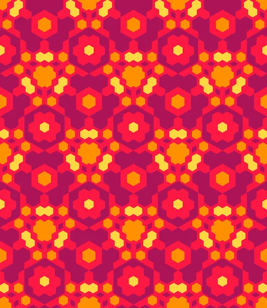 Красный оранжевый желтый цвет абстрактный геометрический бесшовный болтовня — стоковый вектор