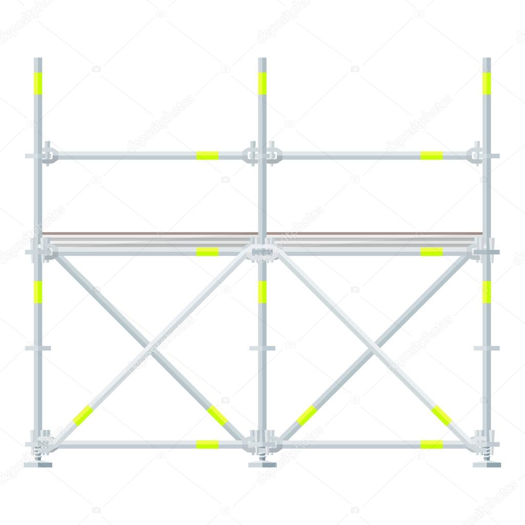 colored flat style scaffolding illustratio