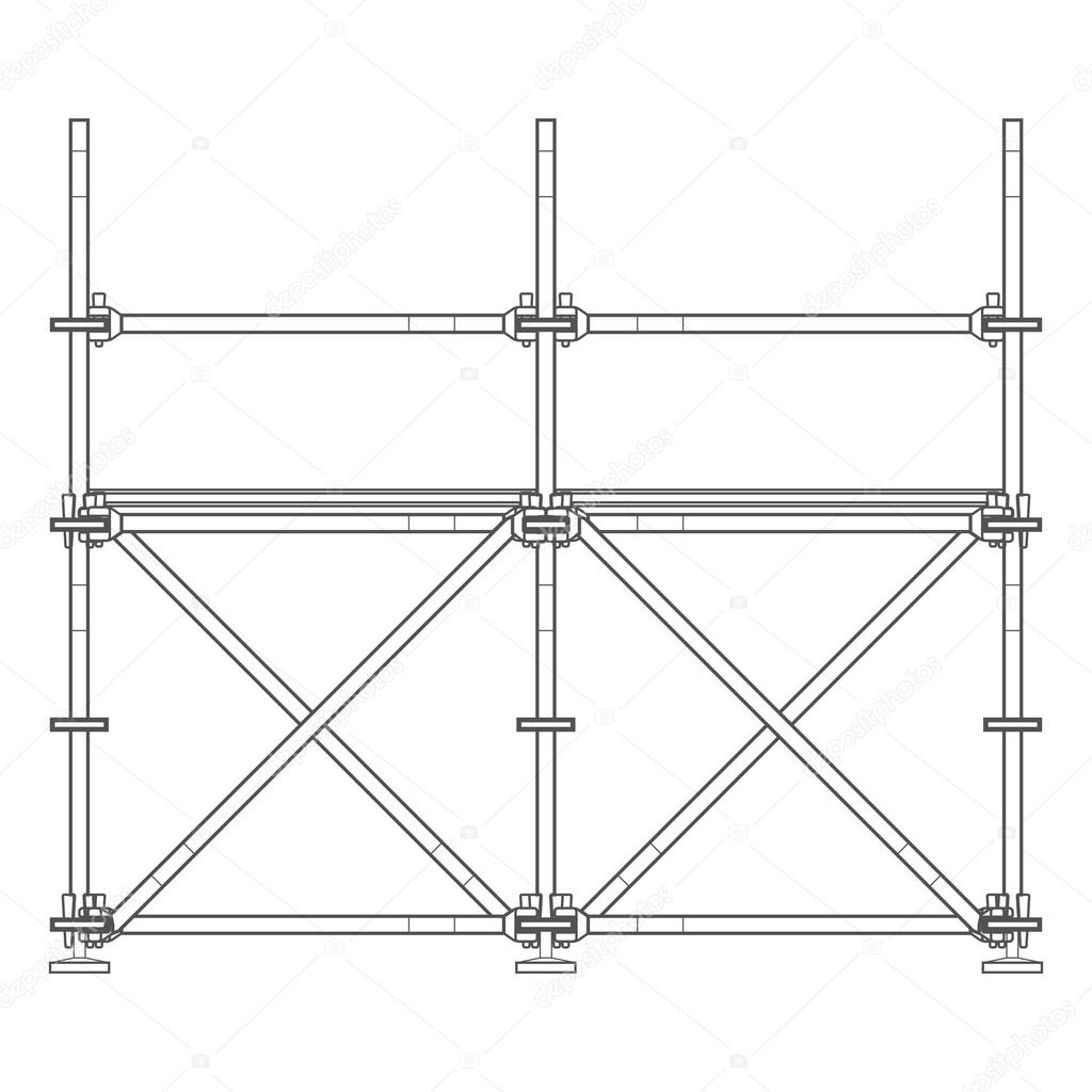dark contour scaffolding illustratio