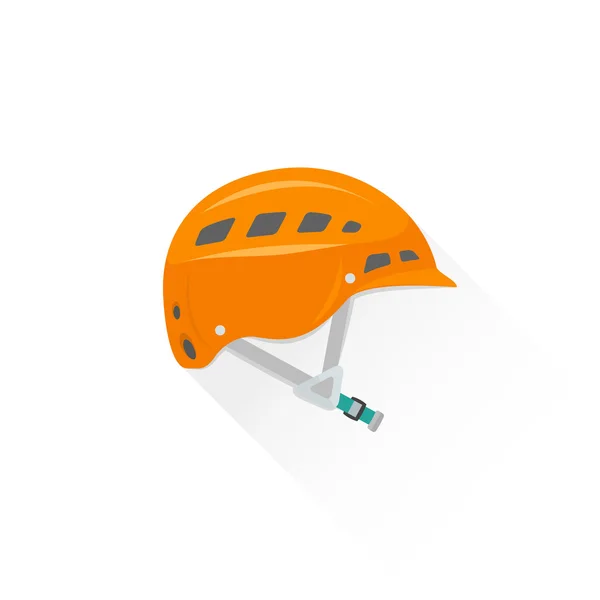Цветной альпинизм оборудование шлем иконка иллюстрации — стоковый вектор