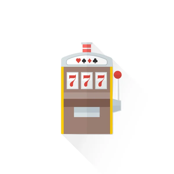 Kleur spelen slotmachine pictogram illustratio — Stockvector