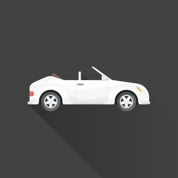Vettore piatto cabriolet roadster car body style illustrazione ico — Vettoriale Stock