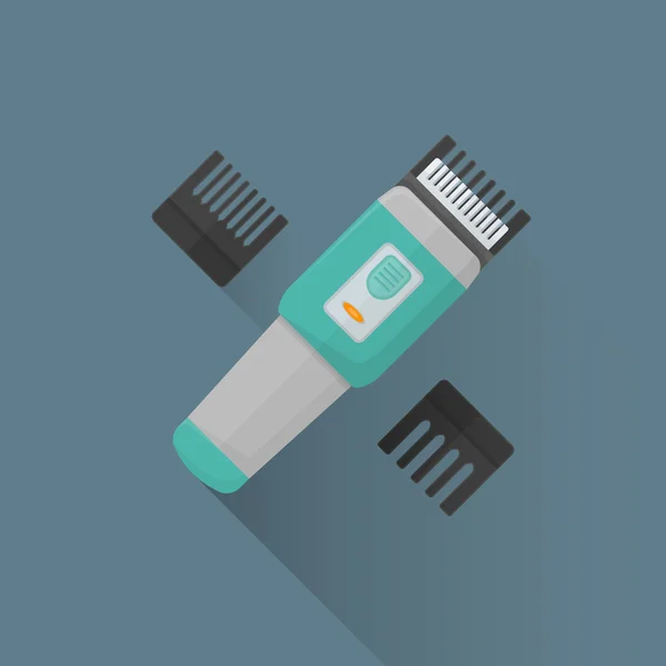 Vektor flache Haarschneidemaschine Illustration ico — Stockvektor