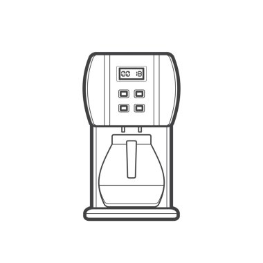 kahve makinesi illustratio anahat