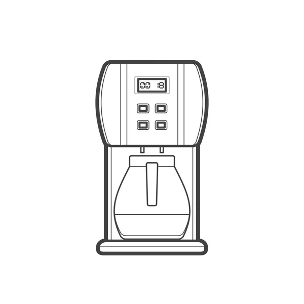 コーヒー マシン illustratio を概要します。 — ストックベクタ