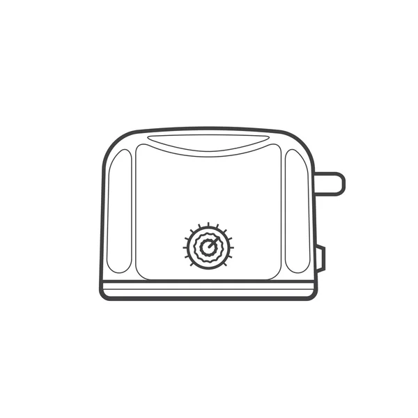 Umriss Küche Toaster illustratio — Stockvektor