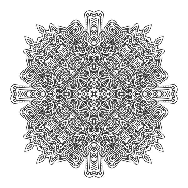 Illustratio élément décoratif monochrome dessiné à la main — Image vectorielle