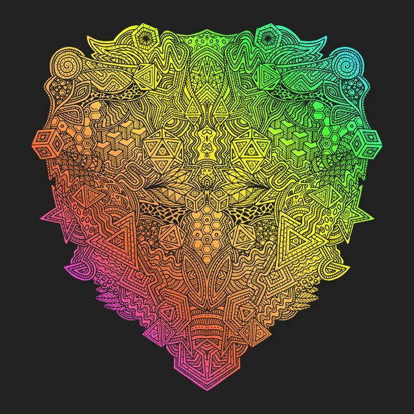 彩虹手绘装饰 zentangle 它制作图案 — 图库矢量图片