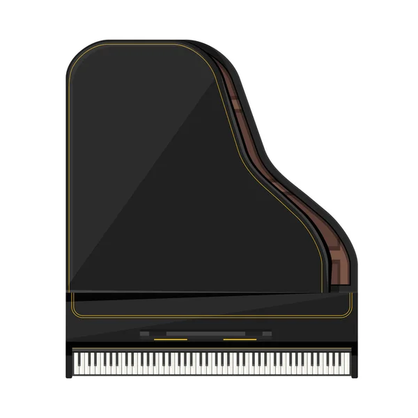 Illustration vectorielle de piano à queue de style plat — Image vectorielle