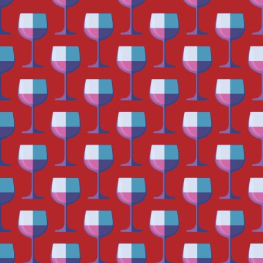 Pop sanat kırmızı şarap cam sorunsuz bilmece