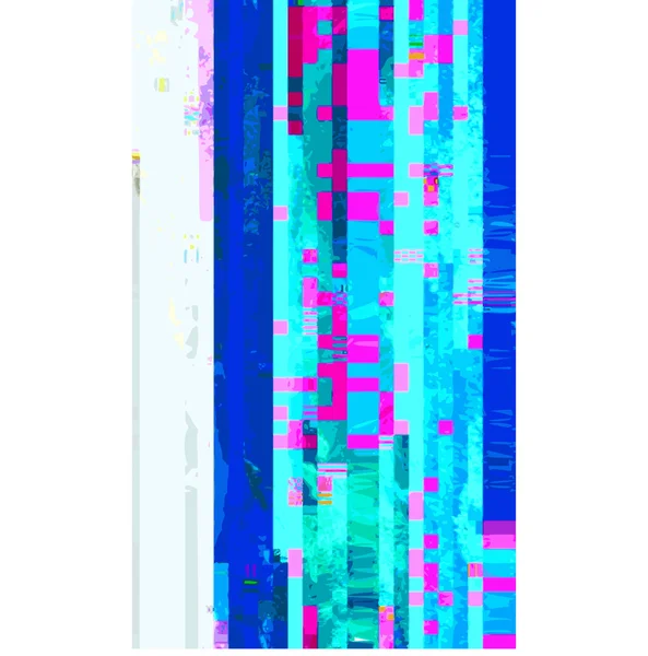 Colored abstract glitch art design backgroun — Stock Vector