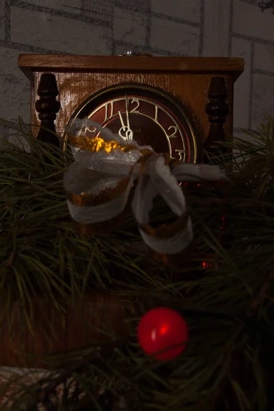 Clock Showing Approach New Year — Stock Photo, Image