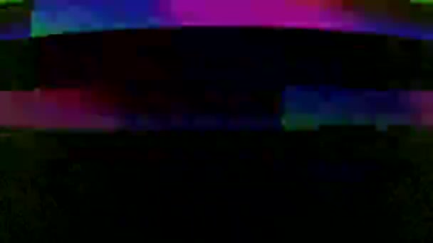 Glitch Bruit Statique Télévision Vfx Effets Vidéo Visuels Rayures Fond — Video