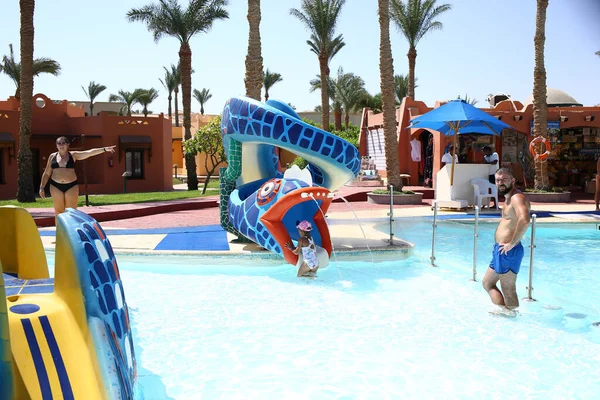 Sharm Sheikh Egito Agosto 2020 Foto Hotel Egito Corrediça Água — Fotografia de Stock