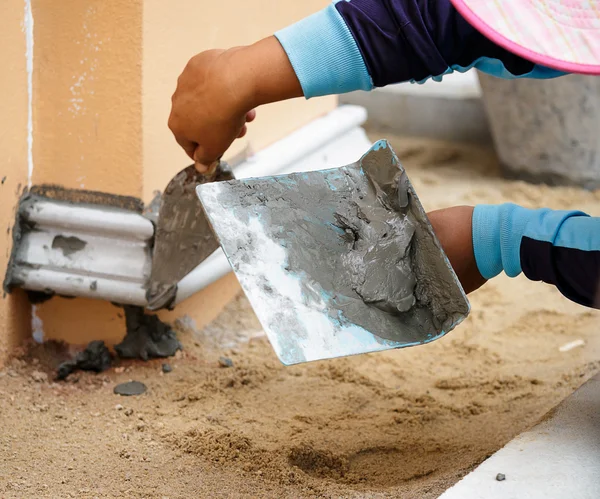 Tegelzetter werken — Stockfoto