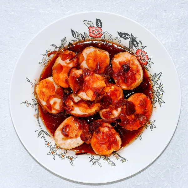 Vejce s tamarind omáčkou — Stock fotografie