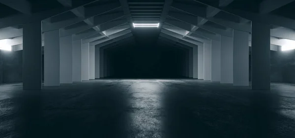 우주선 Sci Concrete Rough Cement Garage Tunnel Corridor Warehouse Showroom — 스톡 사진