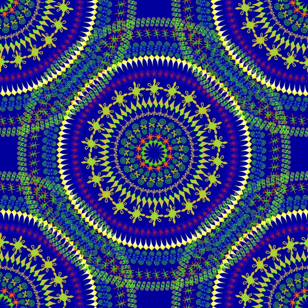 Nahtlose abstrakte Mandala-Muster. — Stockvektor