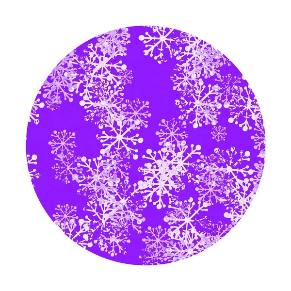 Fondo decorativo de copo de nieve adornado — Vector de stock