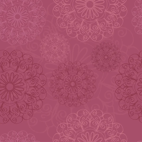 Motif Vectoriel Décoratif Sans Couture Avec Motifs Base Plantes Fleurs — Image vectorielle