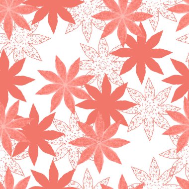 Stilize çiçek ve bitkisel motifler ile sorunsuz arka plan.