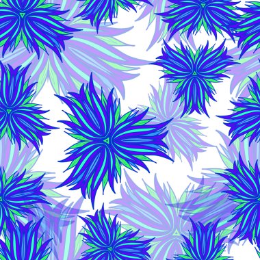 Stilize çiçek ve bitkisel motifler ile sorunsuz arka plan.