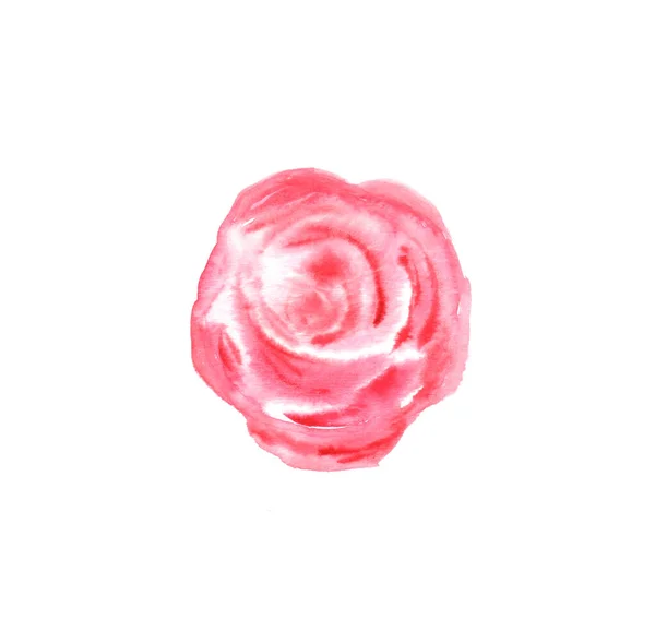 Illustrazione Dipinta Mano Acquerello Fiore Rosa — Foto Stock