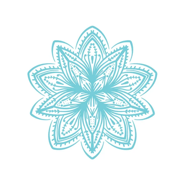 Lacy Elegant Mönster Cirkel Mandala Snöflingor — Stock vektor