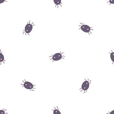 Şirin örümceklerle kusursuz desen. Dekoratif arkaplan.