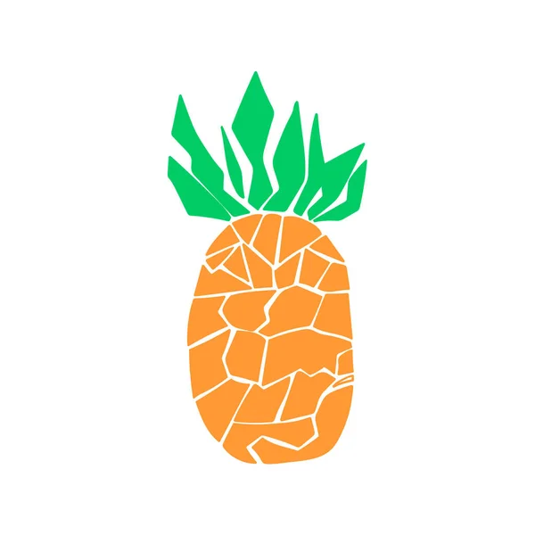 Ilustración Vectorial Del Fruto Piña — Vector de stock