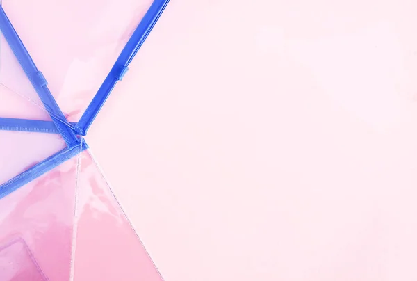 Plastic Transparent Zipper Bags Soft Light Background — Stock Photo, Image