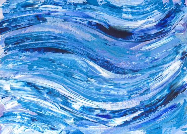 Abstrakte Aquarelltextur Meeres Oder Ozeanwellige Oberfläche Bunte Pinselstrich Hintergrund Handbemaltes — Stockfoto